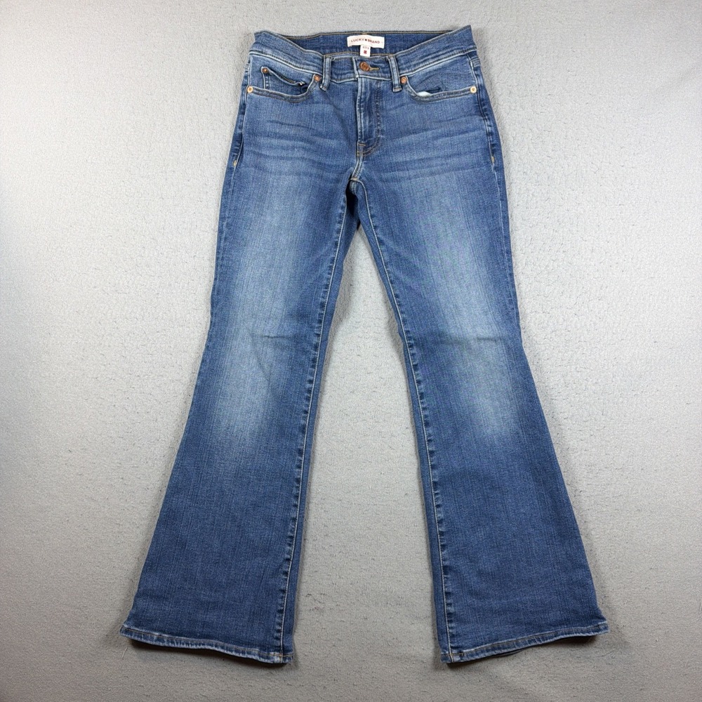 Womens Lucky Brand Sweet Boot Jeans 4/27 Blue Mid-Rise Flare Denim